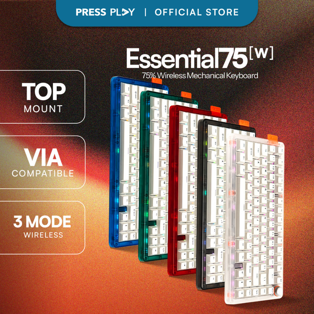 ESSENTIAL75W 75% Wireless Mechanical Keyboard by Press Play