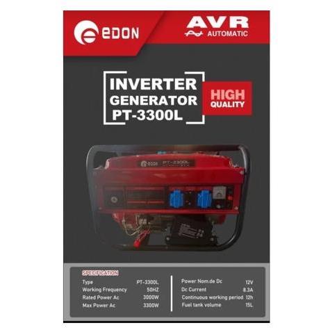 EDON MANUAL Genset 3000W EDON PT-3300 PT-3300 Manual Starter AVR / Power Generator Listrik 3000 Watt