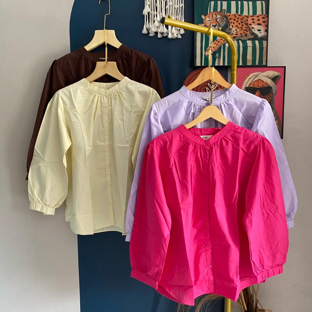 BLOUSE KATUN IMPORT TANGAN BALON BUSUI FRIENDLY