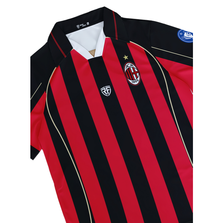 Jersey ReFive-Jersey Vintage Retro Casual/streetwear AC MILAN 5 Unisex Pria dan Wanita Tangan Pendek