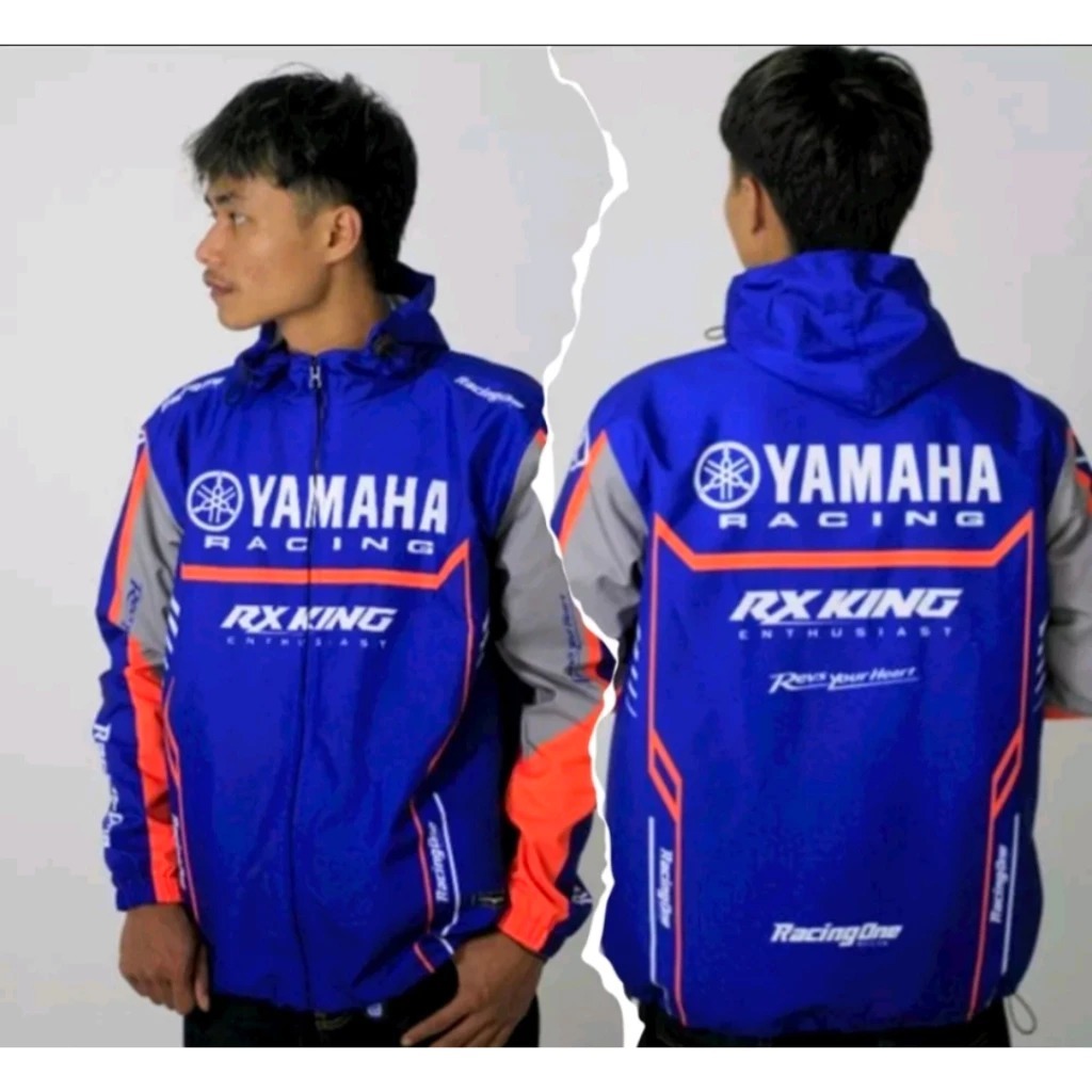 RacingOne Jaket Yamaha Racing RX King Bahan Parasut Anti Air