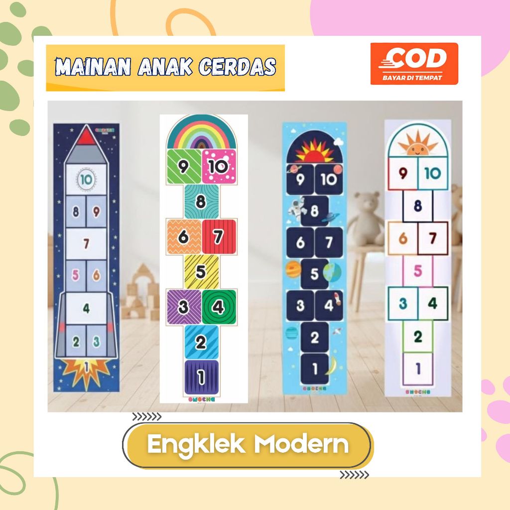 Mainan Cerdas Anak - Engklek Modern Mainan Anak Mainan Edukasi Anak Engklek