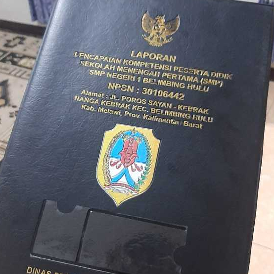 -Menu Khusus- MAP RAPORT  K-13 |  Logo Warna+ Siku Lidi + Sablon Belakang | Lamp. 2 Lmbr