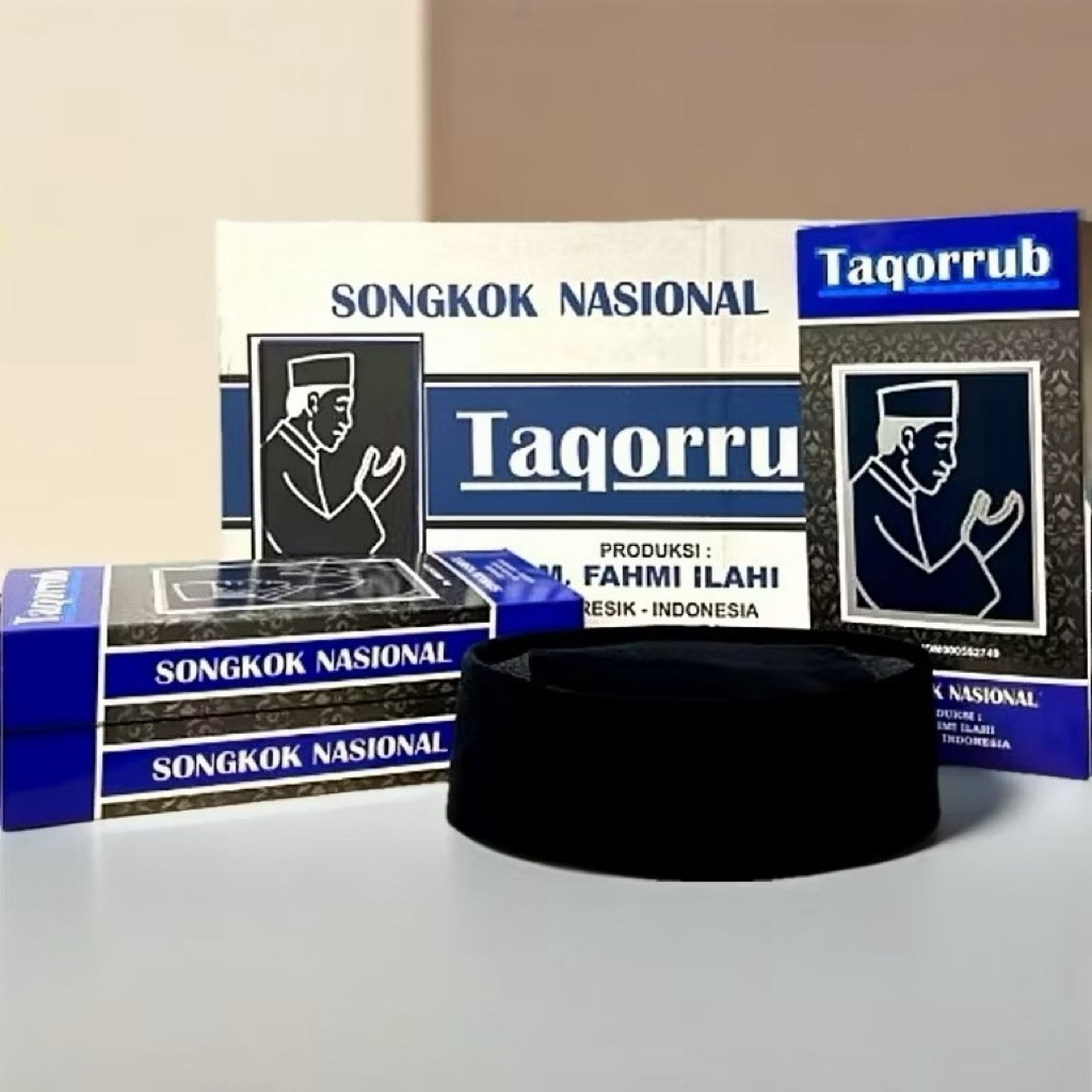 Peci Taqorrub AC Warna Hitam Polos Original