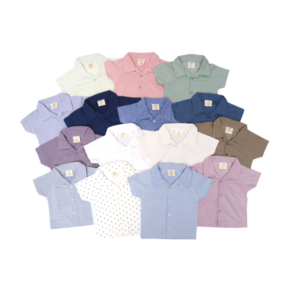EDL Baby - Tops Kameja Bayi Lengan Pendek | 0–12 Bulan