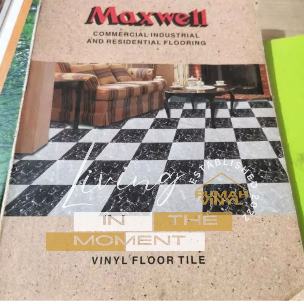 Lantai Vinyl Maxwell Motif Polos, Marmer, Granite