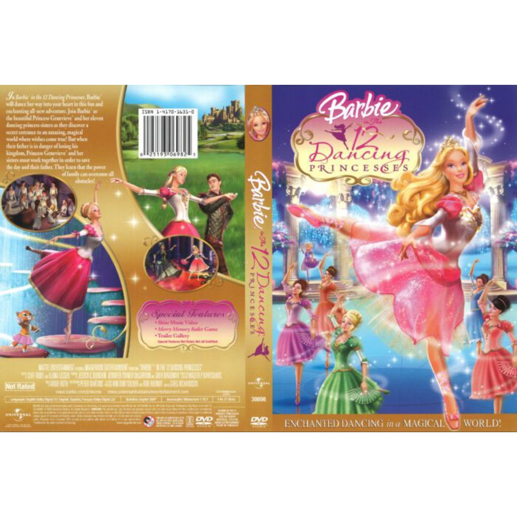 Kaset Video Film Barbie 12 Dancing Princesses Kartun Barbie 12 Dancing Princesses