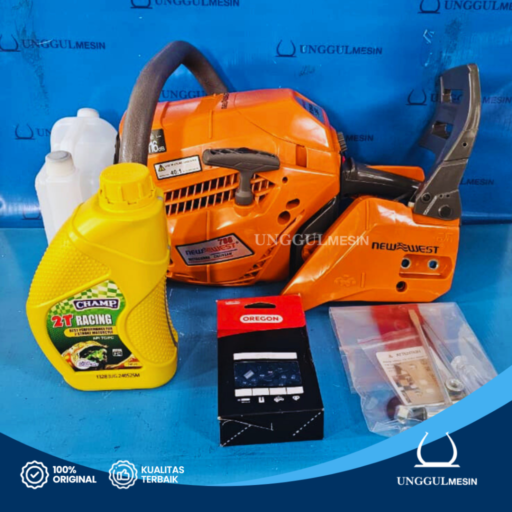 Chainsaw NEW WEST 788 + Bar 26" Laser 26 Inch / Mesin Belah Potong Kayu ORIGINAL ASLI Senso Chain sa