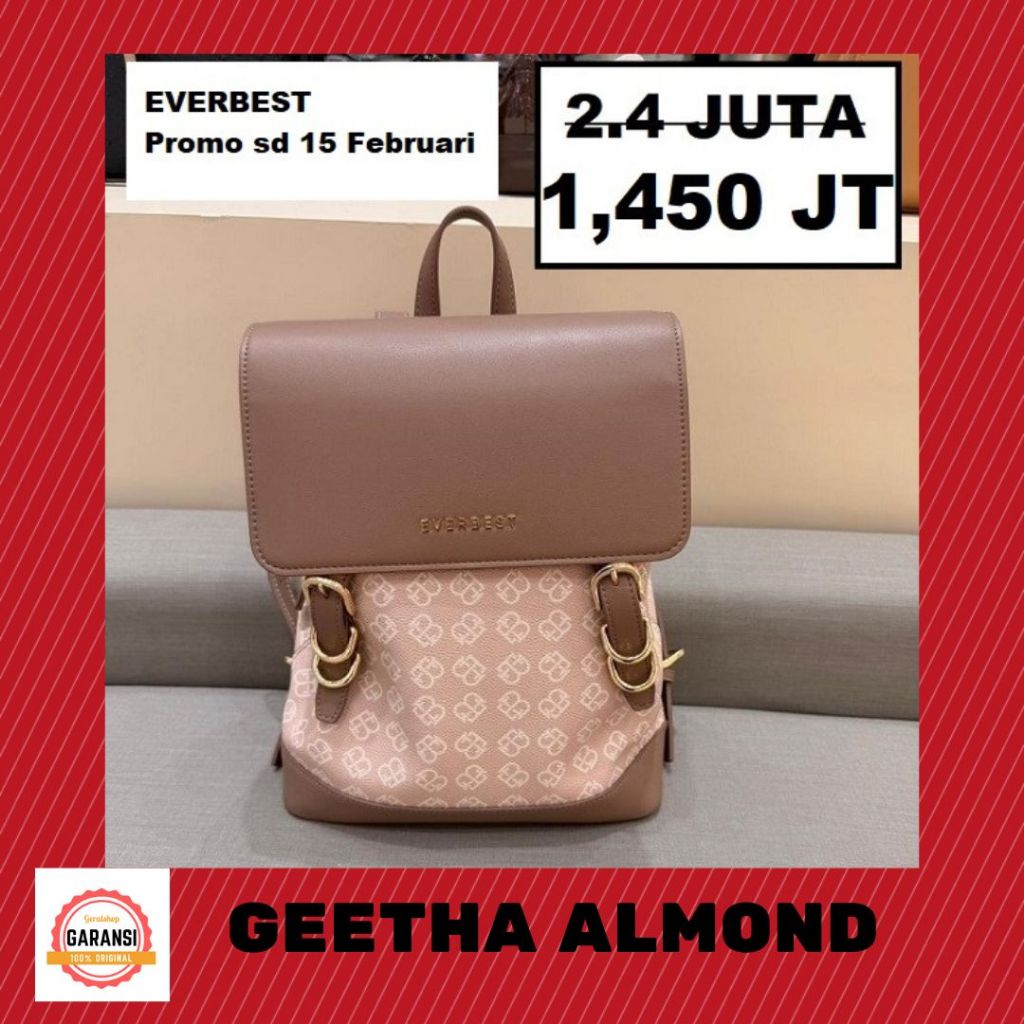Tas Ransel Backpack Wanita perempuan cewe cewek EVERBEST seri GEETHA original 100% SALE