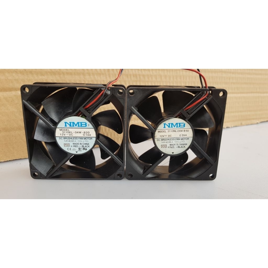 Fan/kipas NMB DC 12V-0.29A DC 12V-0.14A 8X8Cm 2pin