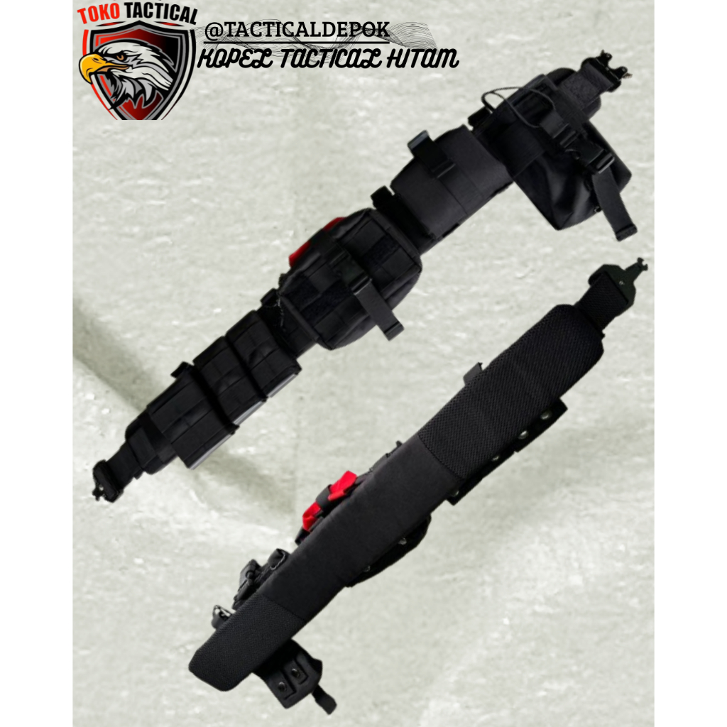 Kopel Tactical HITAM | Kopel Set Tactical | Kopel Multifungsi | Kopel Fullset Terbaru