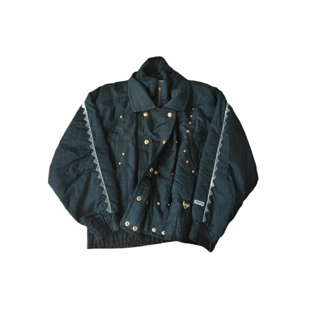 Vintage jacket 80s Ski wear Boxy Hitam
