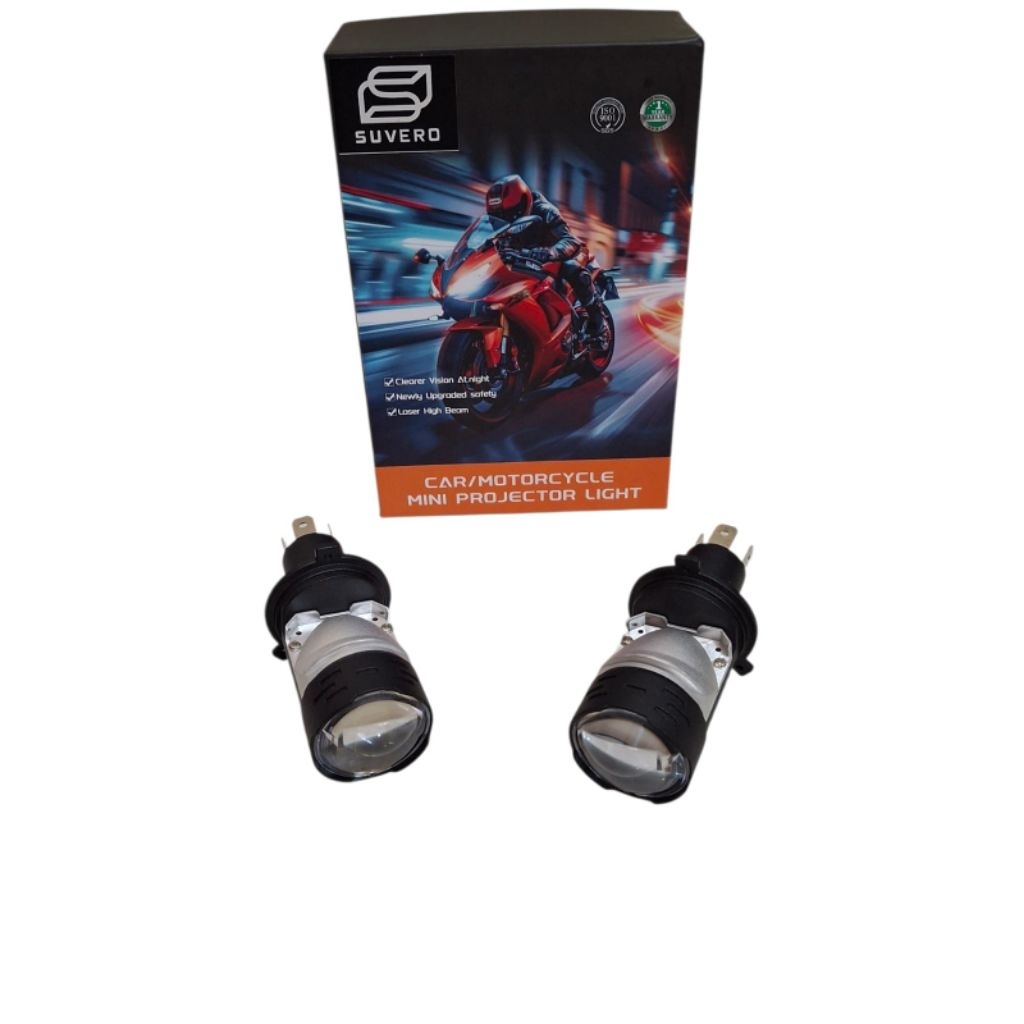Lampu led mini projector projie h4 mini projie h4 suvero 6500K