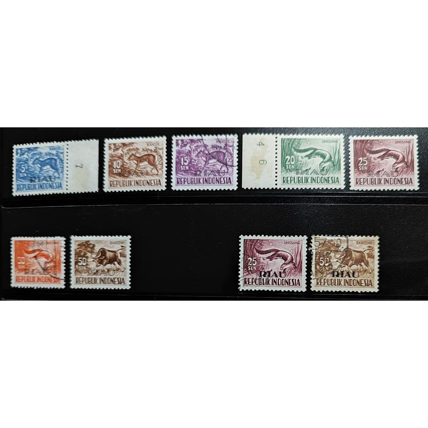 Prangko Indonesia - Cetak Tindih RIAU 1954 Riau7