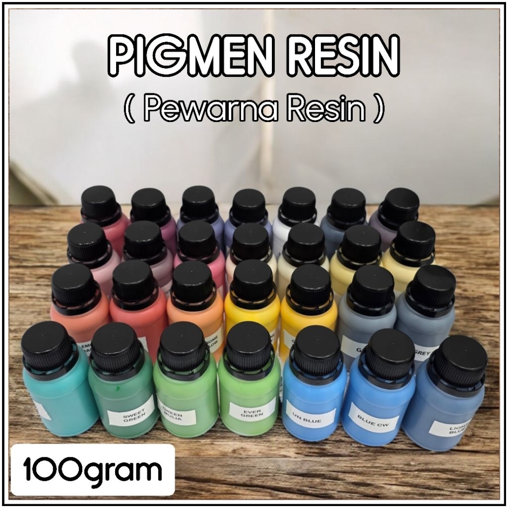 PIGMEN RESIN 100Gram / PIGMEN PEWARNA RESIN 100Gram / PIGMEN COLORING RESIN 100Gram - WARNA CAT RESI