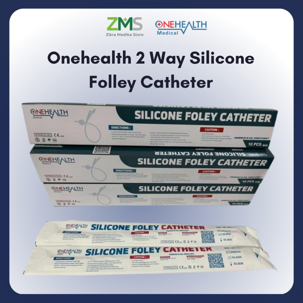 [ECERAN] Silicone Foley Catheter Onehealth  Kateter Urin Silikon Steril 1 Box Isi 10 Pcs