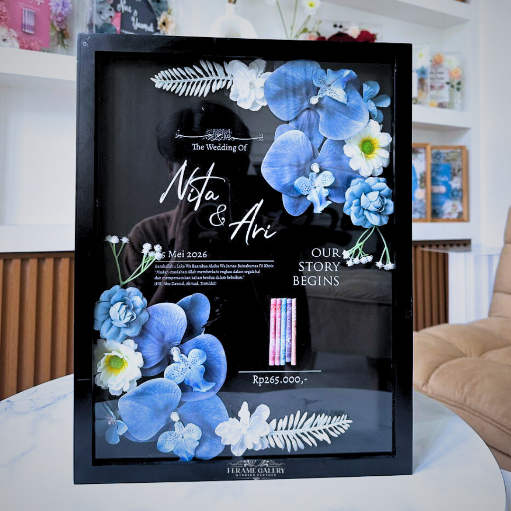 30X40 / Bingkai Mahar Akrilik / Mahar Minimalis / Frame Mahar Minimalis Modern Free Custom Nama