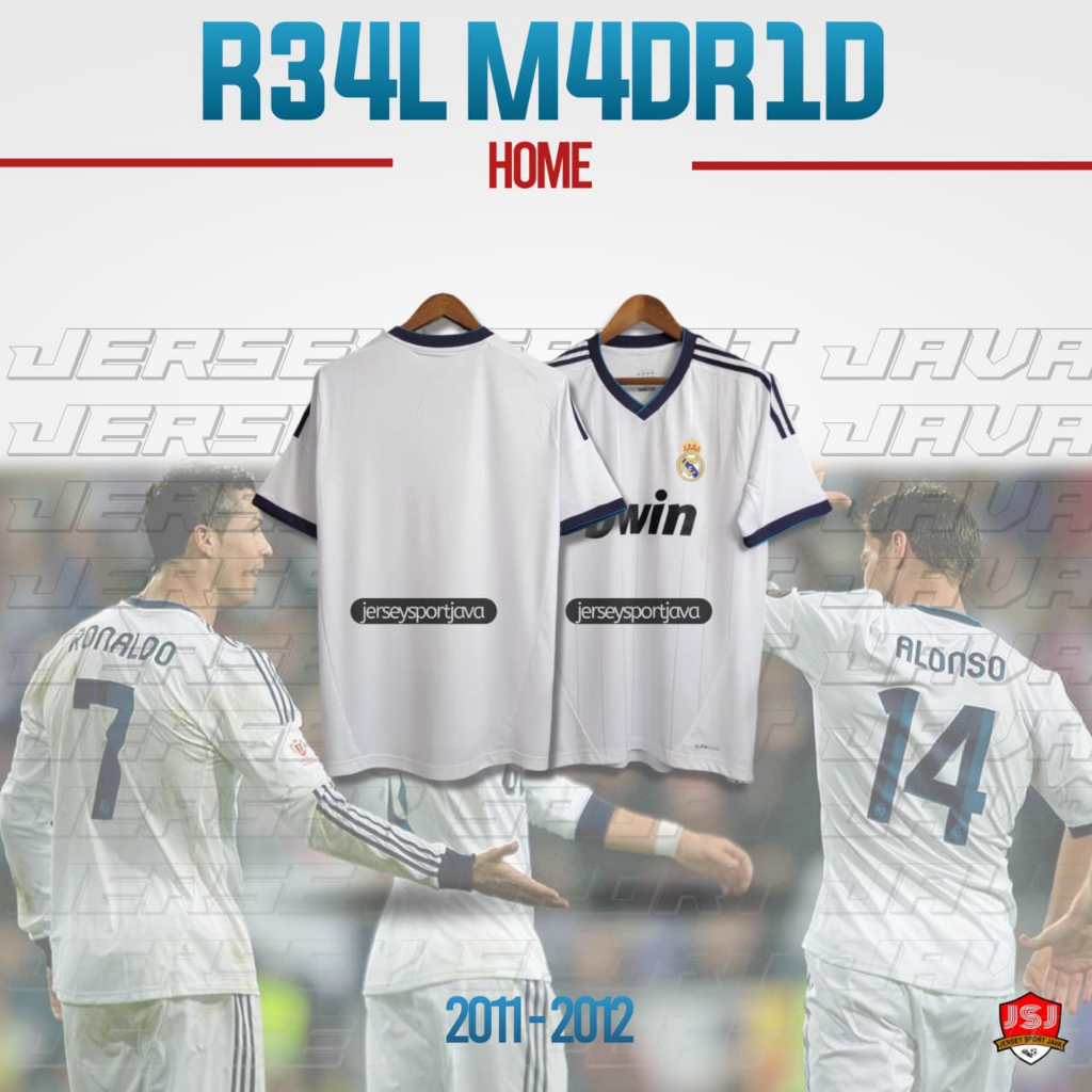 ( BISA COD ) JERSEY BAJU BOLA PRIA RETRO MADRID HOME BWIN 2012/2013 GRADE AAA+ - BEST HIGT QUALITY