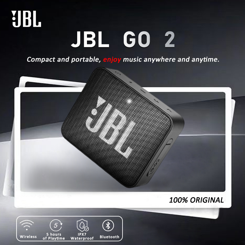 100% Original Speaker JBL GO 2 Portable Bluetooth Speaker IP67 Waterproof And Dustproof Outdoor Daya