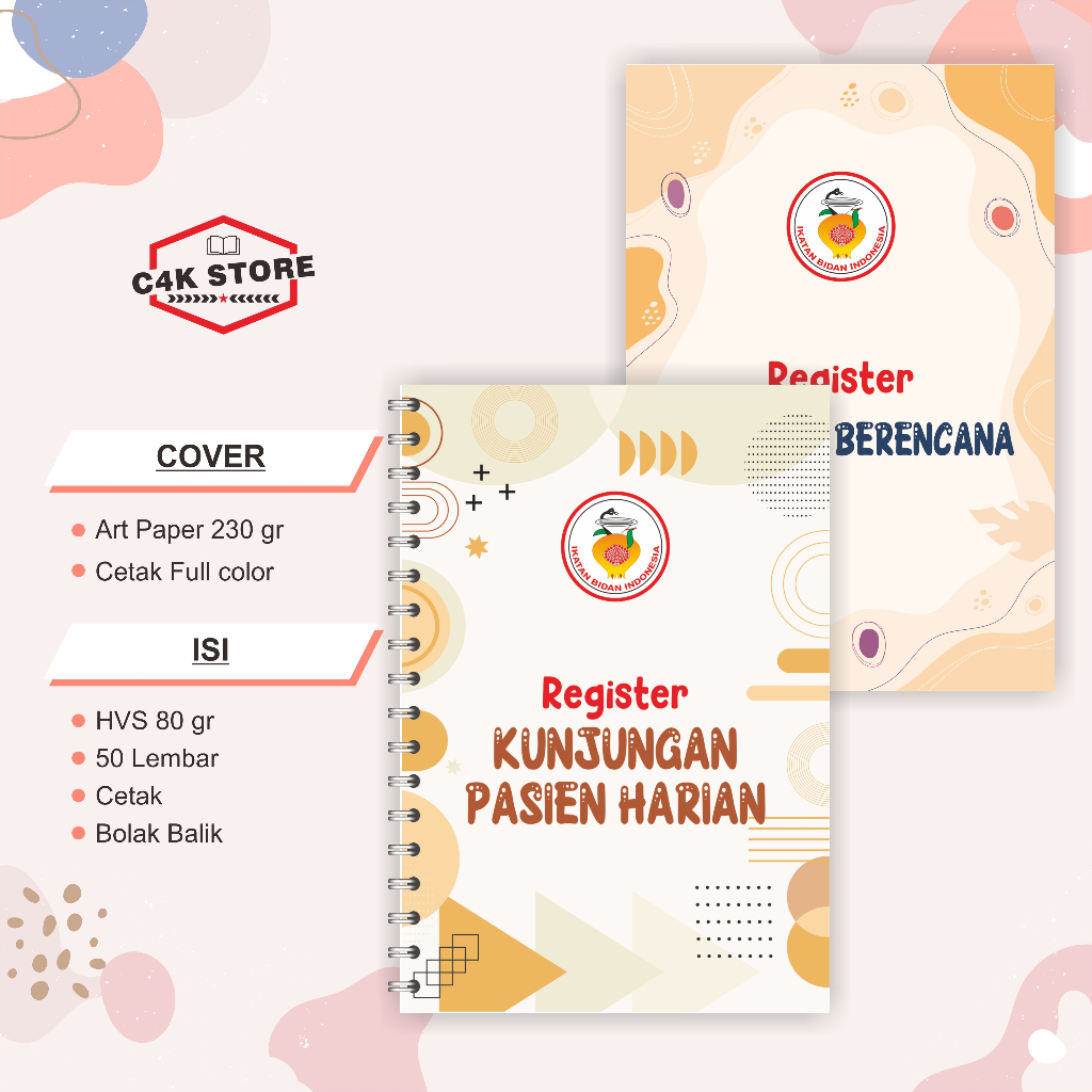 Buku Register Persalinan , buku Kunjungan Pasien harian , Buku Register Hamil Buku Kunjungan Pasien 