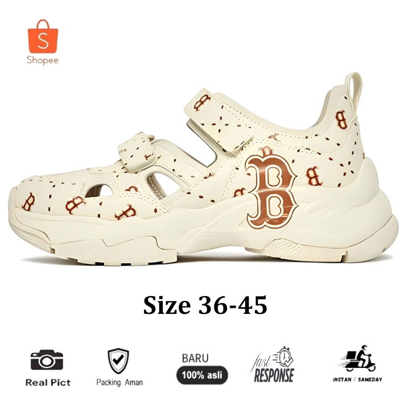 Ready Stock Sepatu Pria Wanita Sandals MLB Big Ball Chunky Mask New York Yankees Sneakers