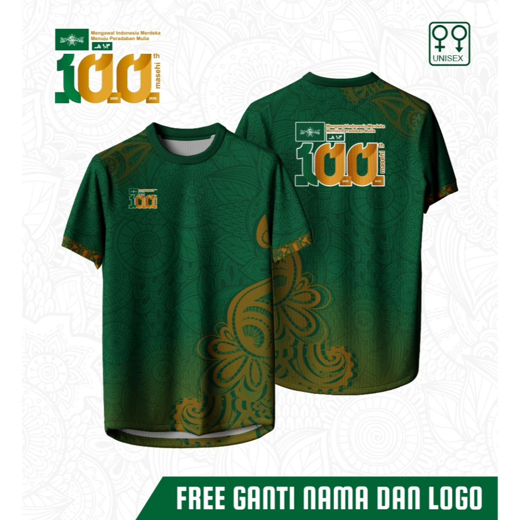 Atasan dewasa baju NU  Nahdlatul Ulama ke 100 kaos free custom