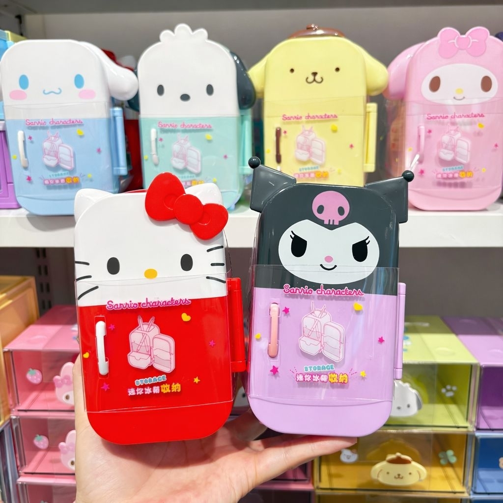 SANRIO ORI MINISO CHARACTER MINI FRIDGE STYLE / SANRIO ORI MINISO MINI STORAGE BOX / TEMPAT SERBAGUN