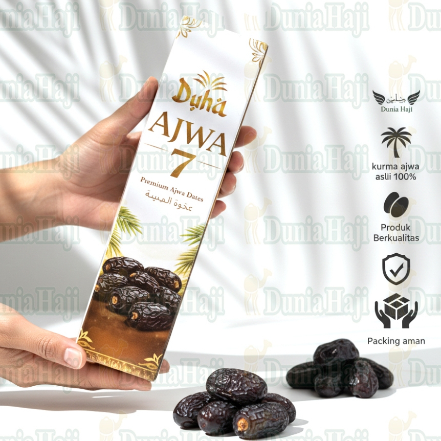 kurma ajwa seven 7 asli 100% original saudi / kurma ajwa nabi madinah premium duha dates oleh oleh h