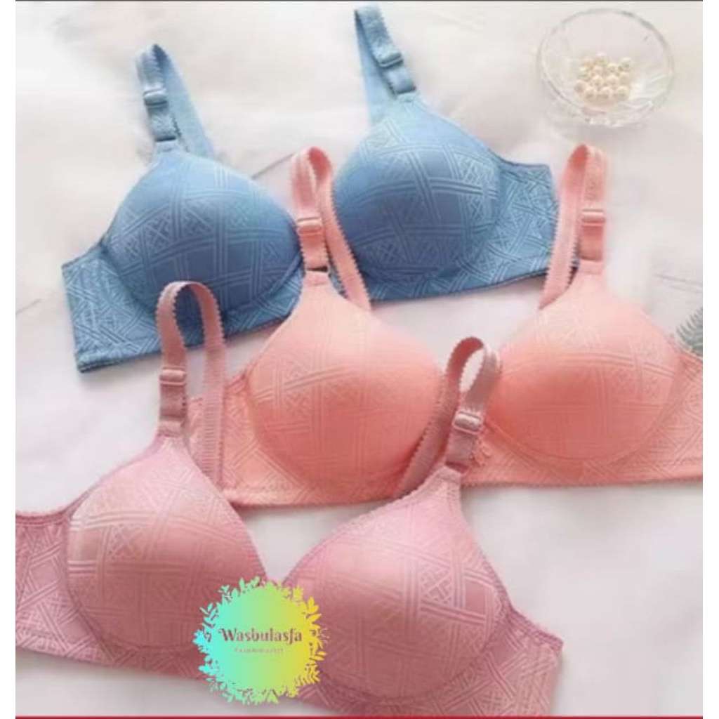 (HARGA PROMO) 6PCS BH/BRA WANITA UP MOTIF, UKURAN JUMBO BH DALAMAN WANITA TANPA KAWAT,BUSA, BAHAN AD