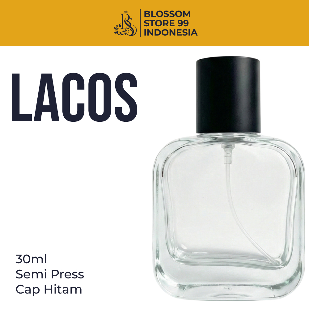 Botol Parfum Lacost Hitam 30ML Drat - Botol Parfum Lacos Hitam Semi Press - Botol Parfum 30ML