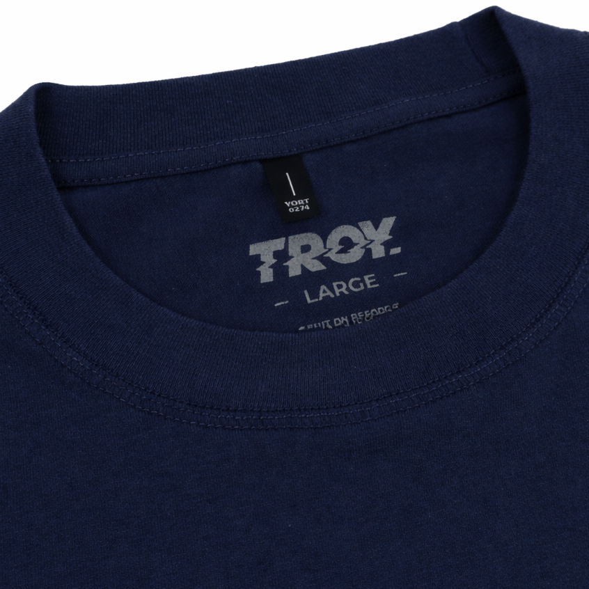 Troy Company Tshirt Regular Fit Core Blue - Kaos Lengan Pendek Kaos Polos MTD 3550