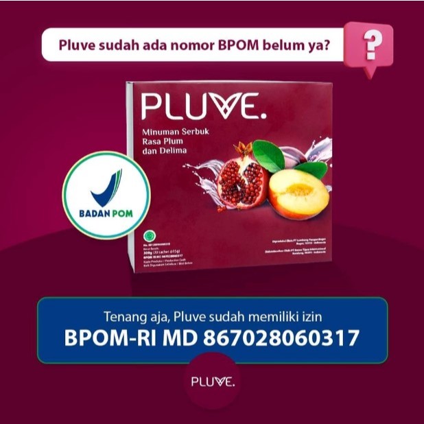 Minuman Sehat Pluve High Fiber Drink BPOM Halal