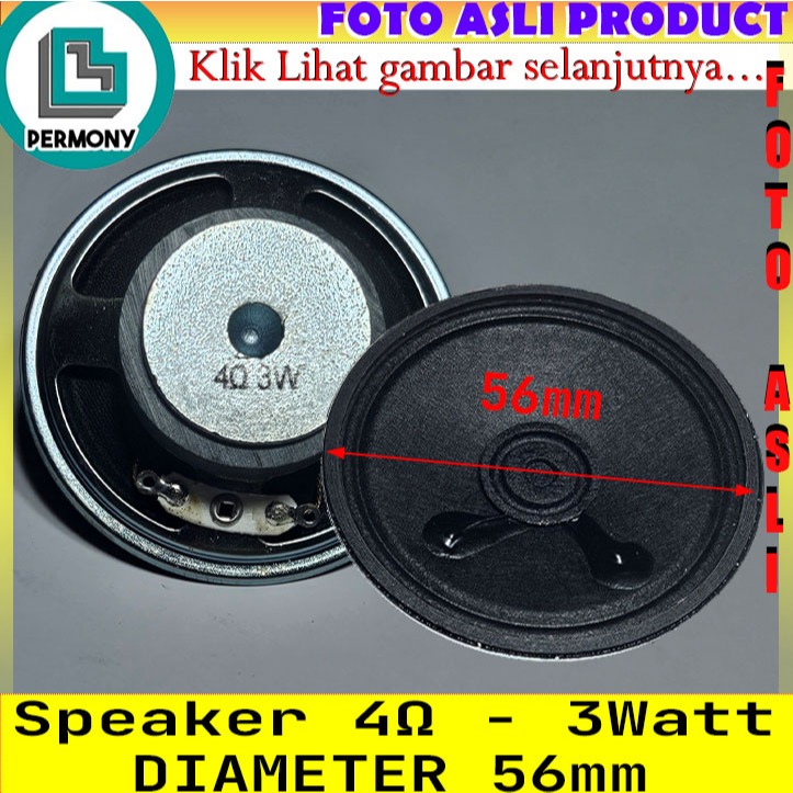SPEAKER MINI 4 OHM 3WATT SPIKER 57mm 57 mm 3 Watt