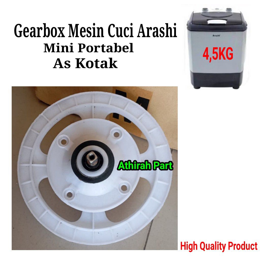 Gearbox Mesin Cuci Arashi Mini Portabel Kapasitas 4,5kg