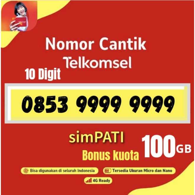 BISA (COD) !!!! PROMO TERBATAS TELKOMSEL NOMOR CANTIK TELKOMSEL 12 DIGIT BONUS KUOTA 100GB