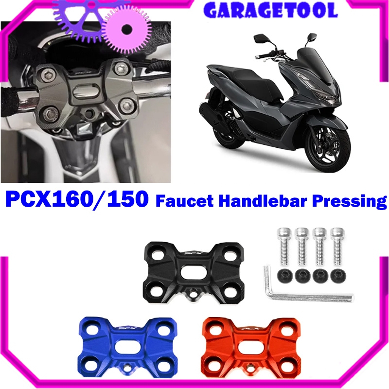 GT 2018-2024 Raiser stang PCX160/150 alumunium cnc kode dekoratif penutup stang keran Dapat dipasang