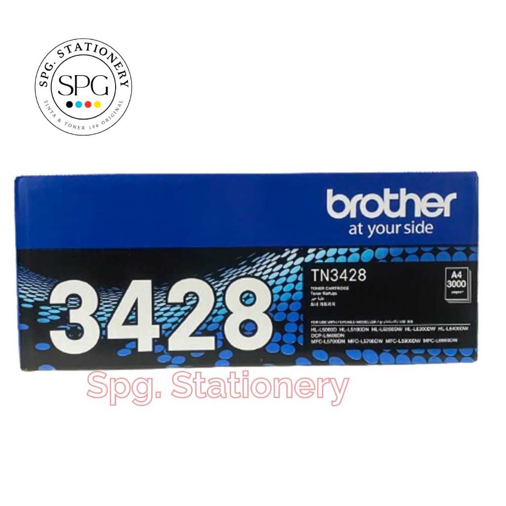 Toner Brother TN-3428 Black Original (monokrom)  For printer : HL-L5100DN, HL-L6200DW, HL-L6400DW, D
