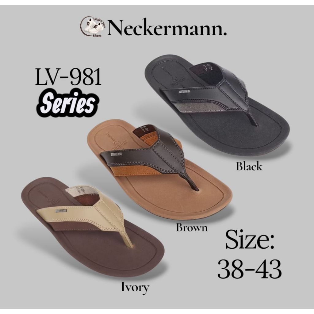 SANDAL JEPIT CASUAL PRIA NECKERMAN LV-981 TERSEDIA SIZE 38-43 ORIGINAL TERBARU