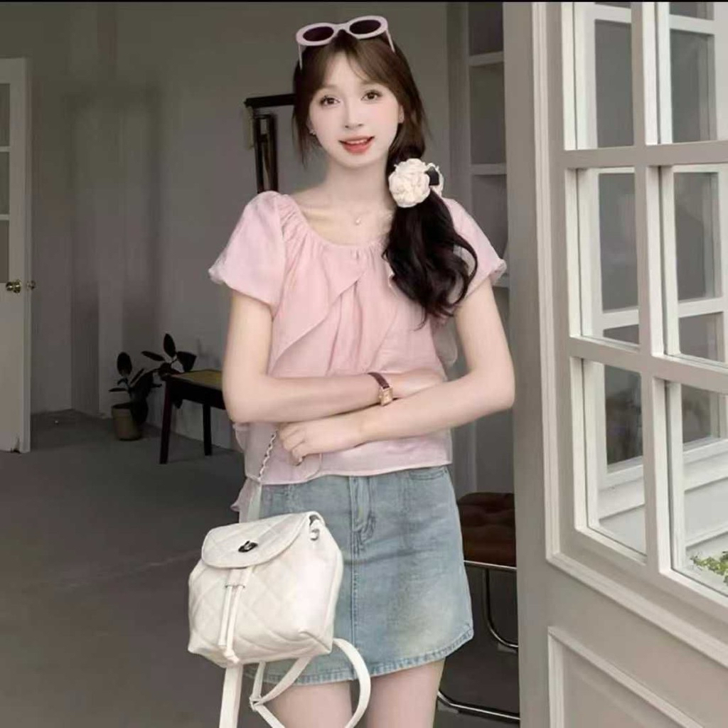 Sammie Organza Sabrina Blus Wanita