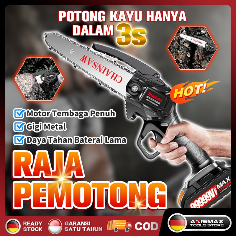 COD Chainsaw mini 6 Inch Chainsaw Chain Saw Cordless  Chainsaw Cordless Chainsaw Gergaji Rantai Elek