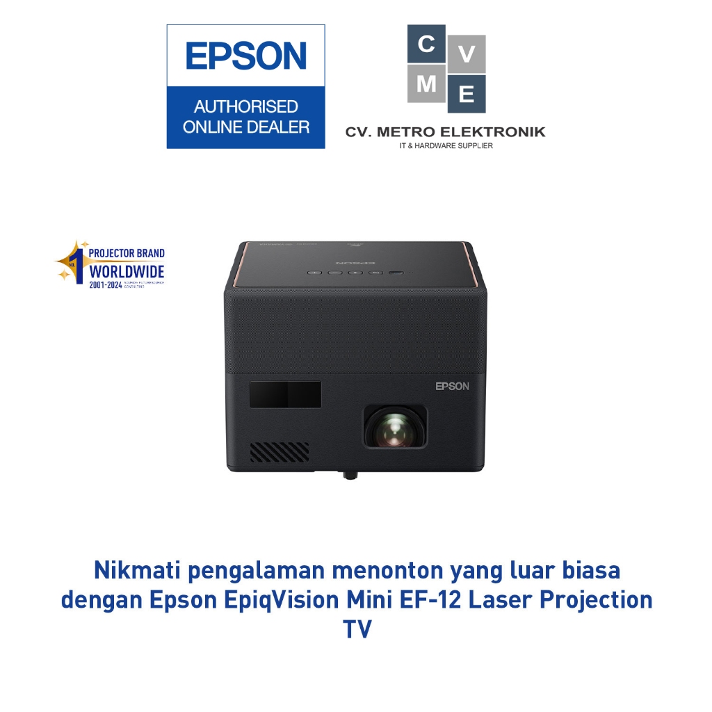 Proyektor EPSON Mini  EF-12 EF12  EF 12 Full HD 1.000 Lumens Laser Projection TV
