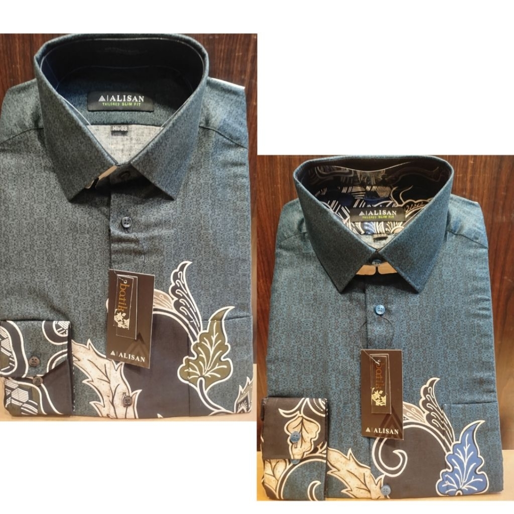 Alisan Batik Motif Burung Lengan Panjang Slimfit
