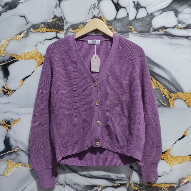 JPRESS CARDIGAN RAJUT LIDI CROPTOP LENGAN BALON