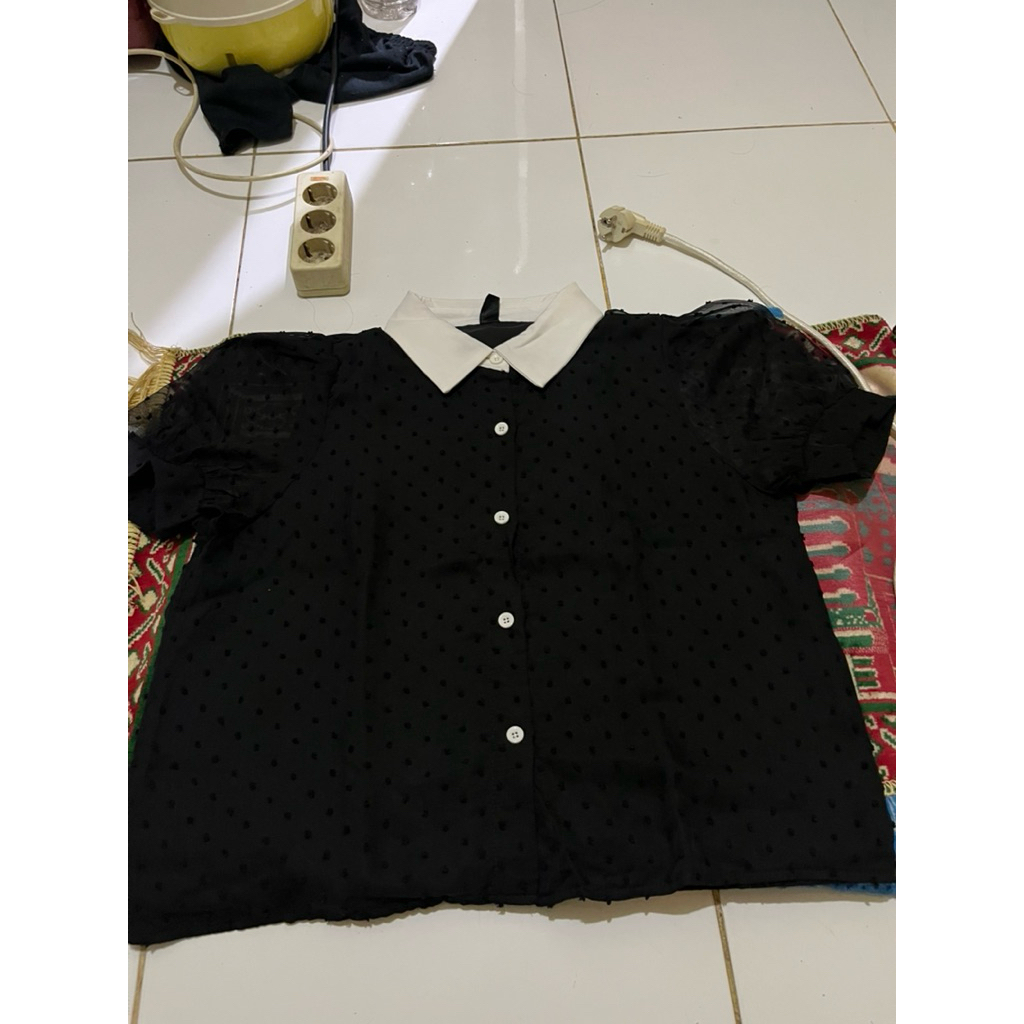 Baju wanita kemeja / Atasan wanita blouse wanita warna hitam