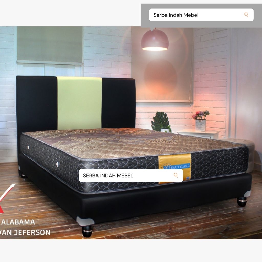 SPRING BED AMERICAN BEAUTYLAND MAX 90cm, 120cm, 160cm, 180cm (KASUR SAJA) 90 X 200 120 X 200 160 X 2