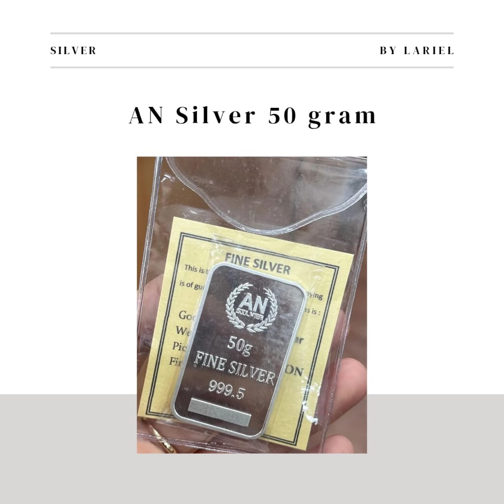 Perak Logam Mulia Murni 50 gram - Silver