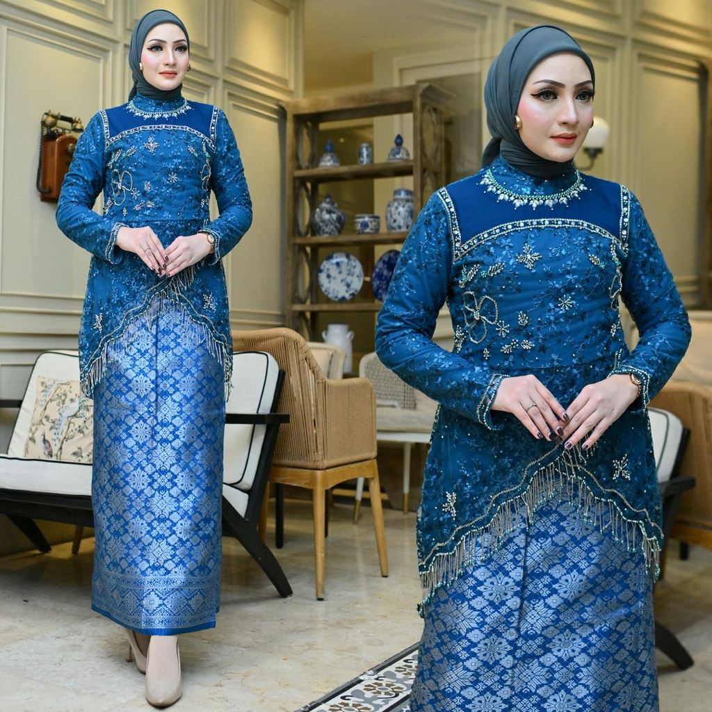 setelan kebaya NIKITA ronce payet//kebaya wisuda/kebaya kondangan//payet jahit ld 120