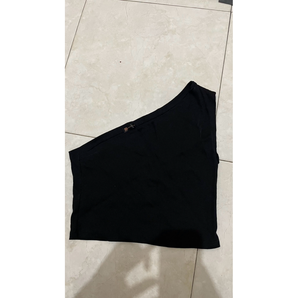 korean crop top one shoulder