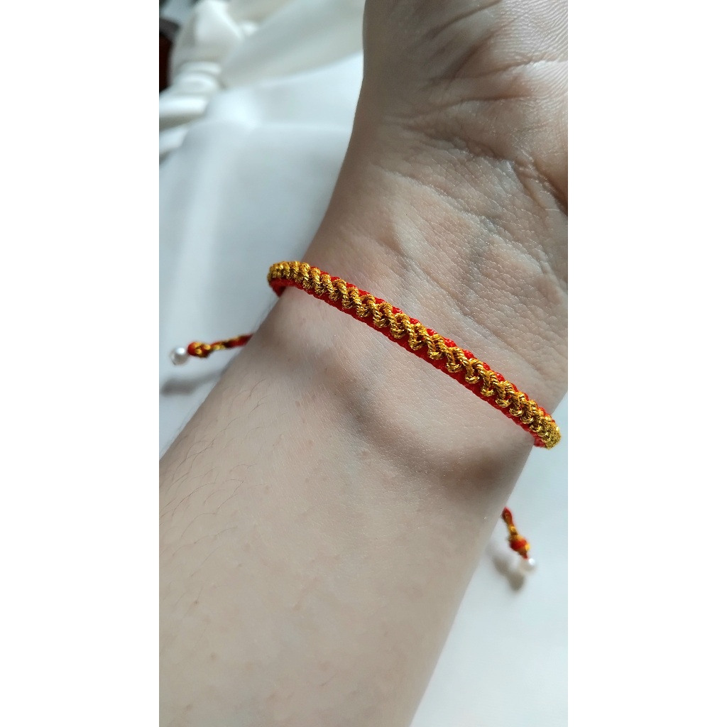Gelang Helena Gelang tali serut kepang emas aesthetic handmade