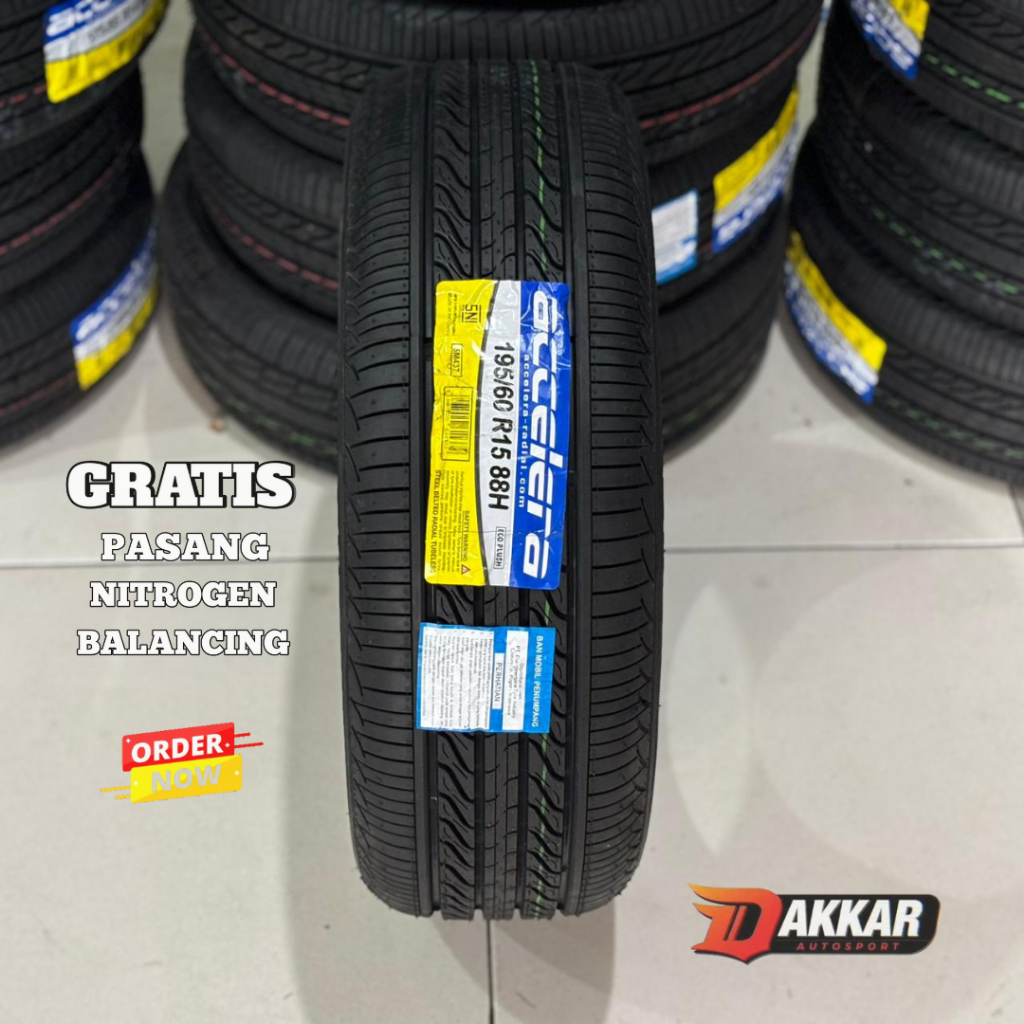 Ban Mobil Luar Ukuran 195 60 R15 Accelera Ecoplush Ban Tubeles R15 195/60 Ring 15